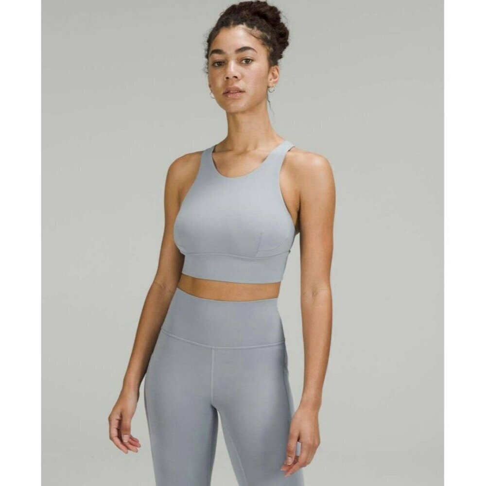 Lululemon Wunder Train Longline Bra *Medium Support, C/D Cup Chambray Size 6 EUC